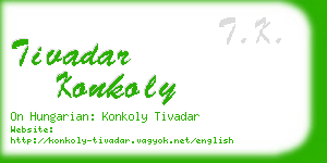 tivadar konkoly business card